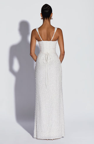 Calanthe Maxi Dress - Ivory Sparkle