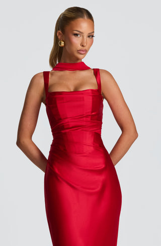 Calanthe Maxi Dress - Red