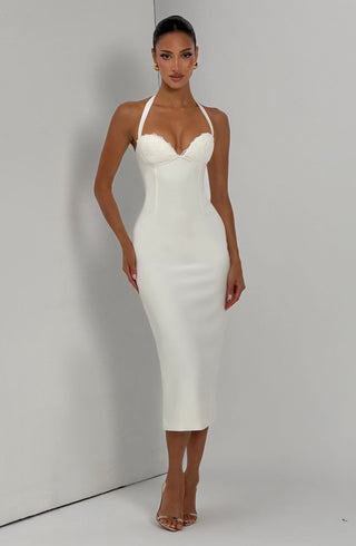 Cassia Midi Dress - Ivory
