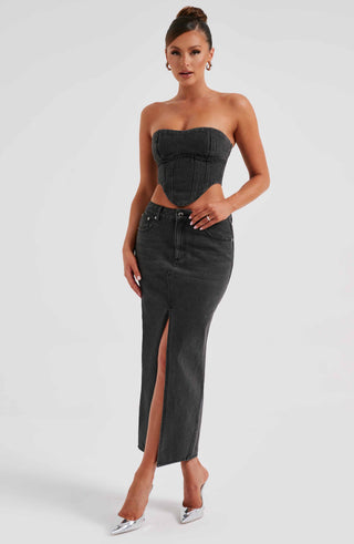 Flor Maxi Skirt - Black