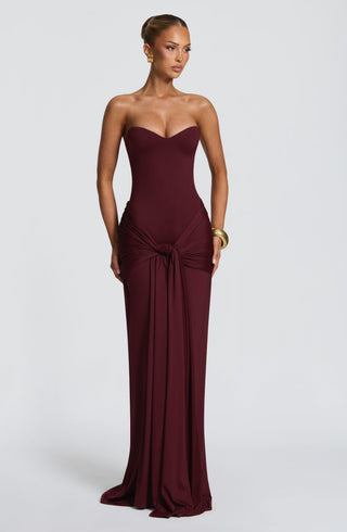 Gia Maxi Dress - Cherry Lacquer