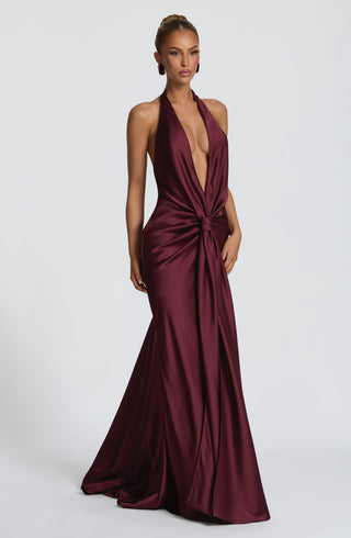 Linette Gown - Cherry Lacquer