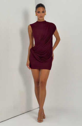 Mireya Mini Dress - Cherry Lacquer