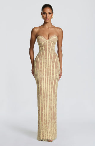 Sian Maxi Dress - Lemon