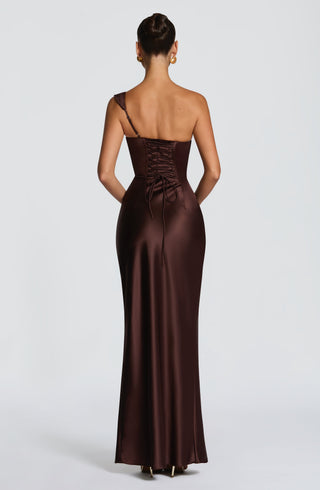 Thalassa Maxi Dress - Plum Brown