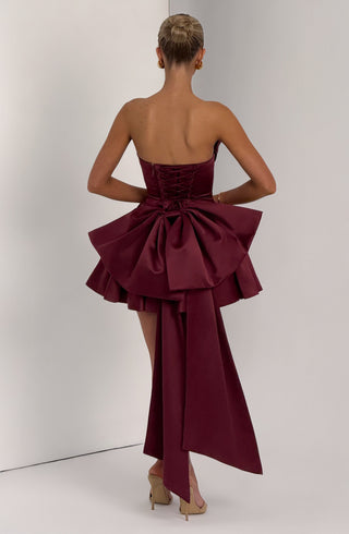 Trinity Mini Dress - Cherry Lacquer