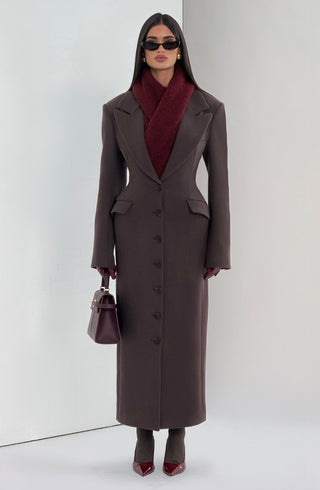 Ursula Coat - Plum Brown