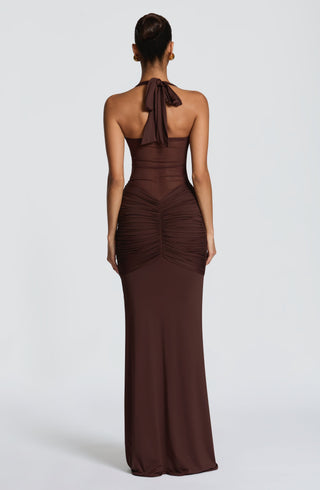 Vixen Maxi Dress - Plum Brown