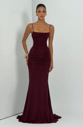Zaria Gown - Cherry Lacquer